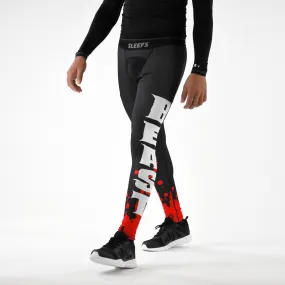 Beast Red and Black compression tights / leggings