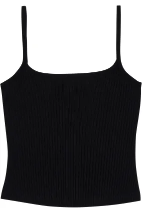 Black Tencel Rib Cami