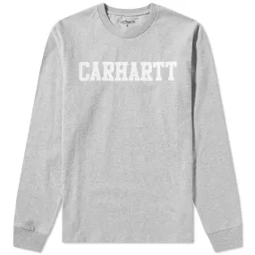 Carhartt WIP L/S College T-Shirt Grey Heather