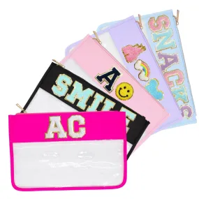 Clear Letter Patch Pouch