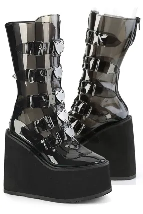 DemoniaCult SWING 230C Black Transparent Boots