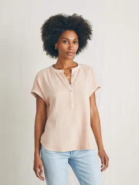 Dream Cotton Gauze Desmond Top - Peach Whip