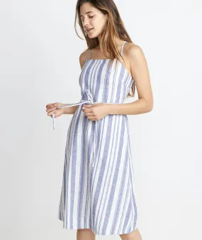 Lily Dress in Blue/White Stripe