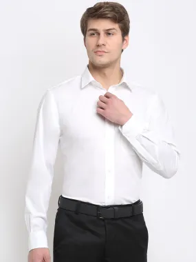 Men's White Formal Plain Full Sleeve Shirt