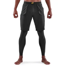 SKINS SERIES-5 MEN'S TRAVEL AND RECOVERY LONG TIGHTS BLACK