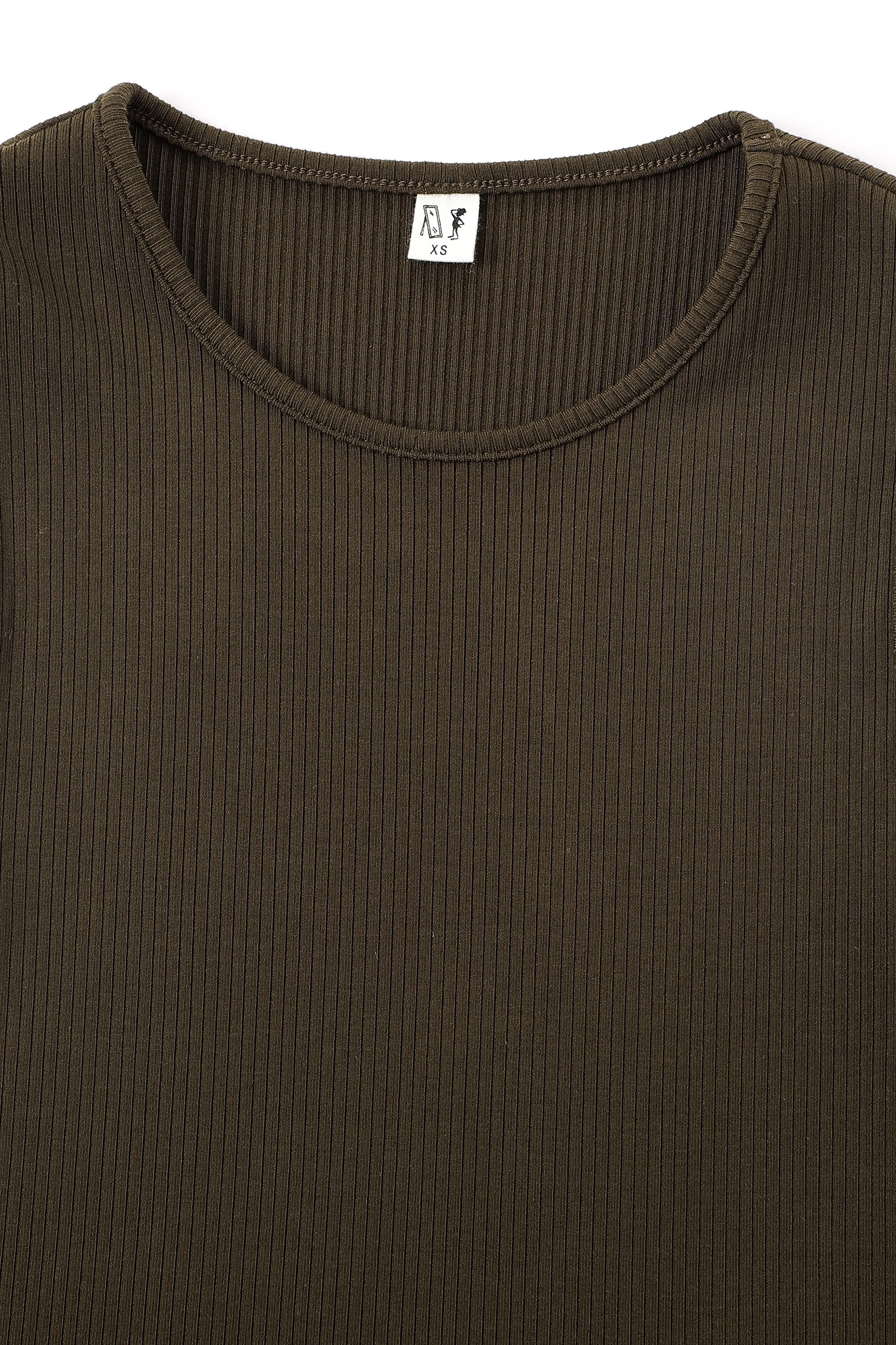 Tencel Rib Tank Coffee